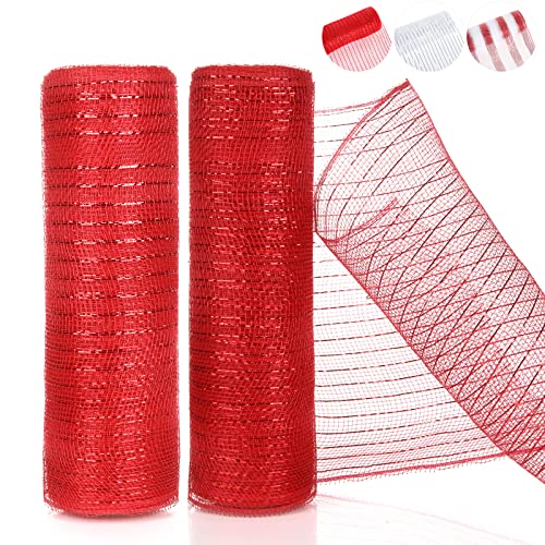 6 Pack Christmas Deco Mesh Ribbon Rolls