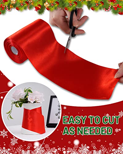 Christmas Red Satin Ribbon for Festive Occasions