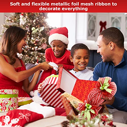 6 Pack Christmas Deco Mesh Ribbon Rolls