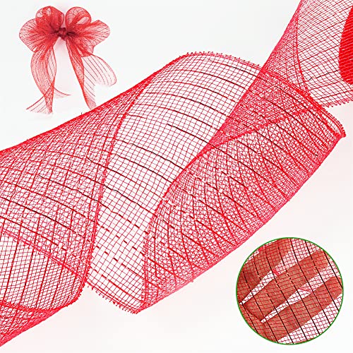 Christmas Deco Mesh Ribbon for Wreaths - 3 Rolls