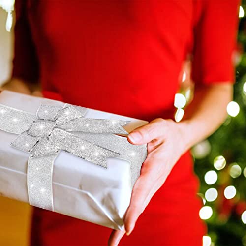 Christmas Glitter Sparkling Ribbon Roll - 63mm Wide