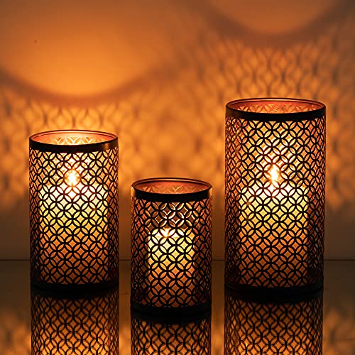 Retro Bronze Candle Holder Set - Christmas Home Decor