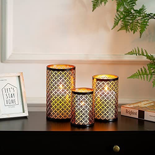 Retro Bronze Candle Holder Set - Christmas Home Decor