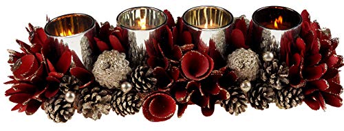 Christmas Red & Gold 38cm Table Centre Piece