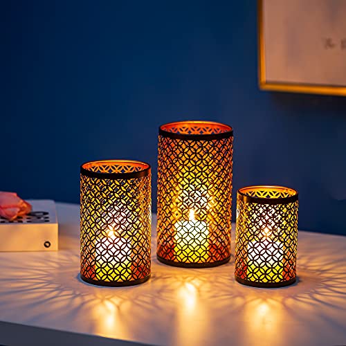 Retro Bronze Candle Holder Set - Christmas Home Decor