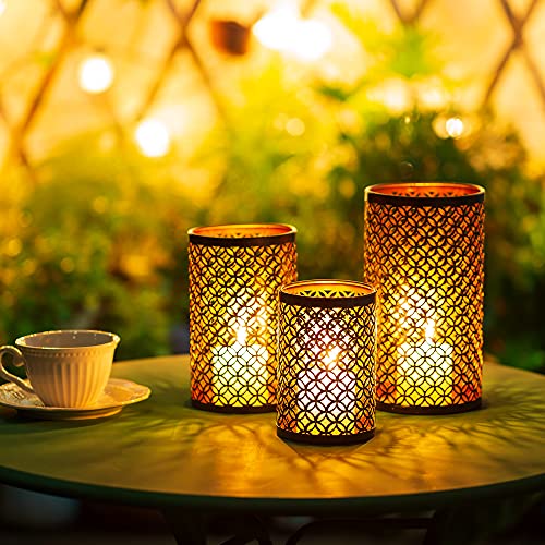 Retro Bronze Candle Holder Set - Christmas Home Decor