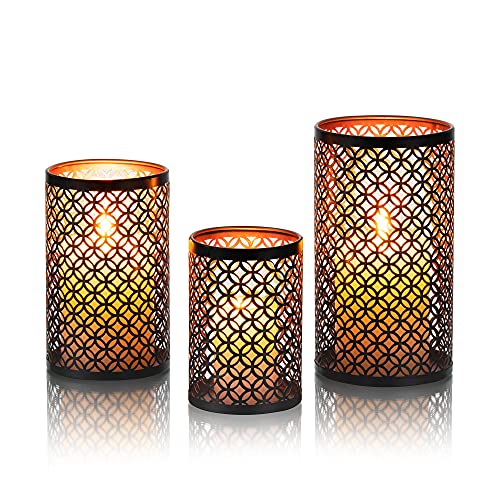 Retro Bronze Candle Holder Set - Christmas Home Decor