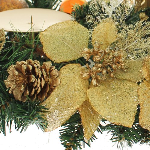 Sparkling 52cm Table Centerpiece with Candle Holders