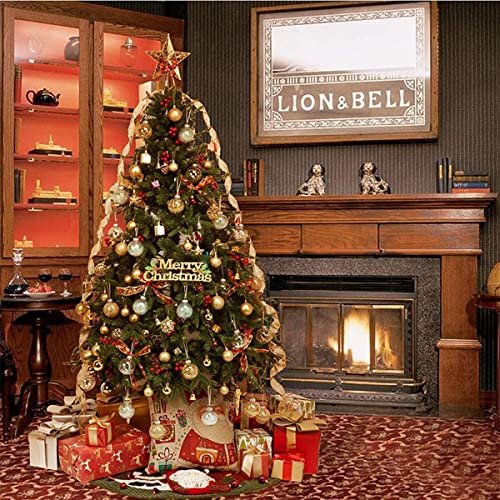 Fouriding 73pcs Christmas Ball Ornaments Set,Baubles Balls Shatterproof Plastic Christmas Ball Ornaments Hanging Decorations for Xmas Tree,Wreath,Garland (Blue White)