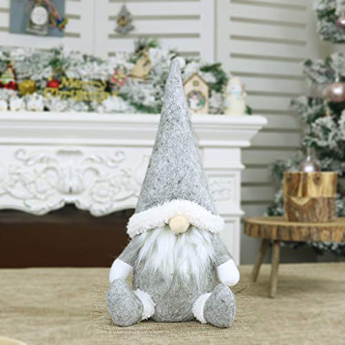 Covermason Christmas Decorations Santa Claus Sitting Porcelain Snowman Christmas Ornament (38x20cm,Elk)