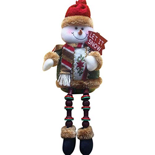 Covermason Christmas Decorations Santa Claus Sitting Porcelain Snowman Christmas Ornament (B)