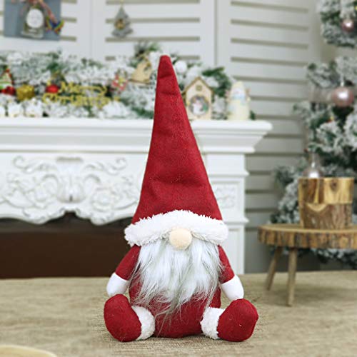 Covermason Christmas Decorations Santa Claus Sitting Porcelain Snowman Christmas Ornament (A1)
