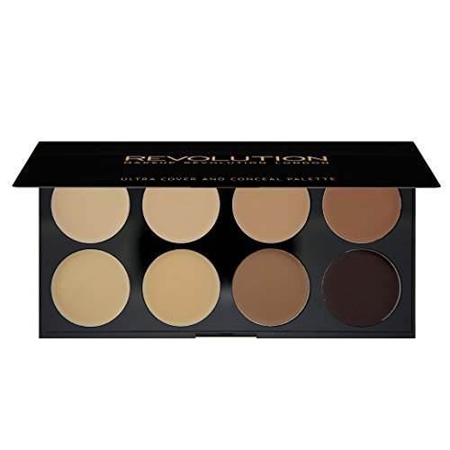 Makeup Revolution 8 shade Cover & Conceal leaves a Flawless Finish Medium/Dark