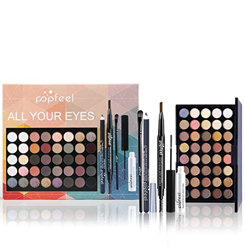 Professional Makeup Set,MKNZOME Cosmetic Starter Kit With Gift Box Portable Travel Make Up Palette Birthday Xmas Gift Set Full Sizes Eyeshadow Face Powder Lip Gloss for Teenage & Adults