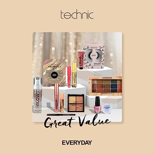 Technic 13Pc Showstopper Gift Set - A Selection of 13 Makeup Products for Eyes, Cheeks, Face, Lips & Nails in a Readymade Gift Box - Great Value Set - Vegan and Cruelty Free