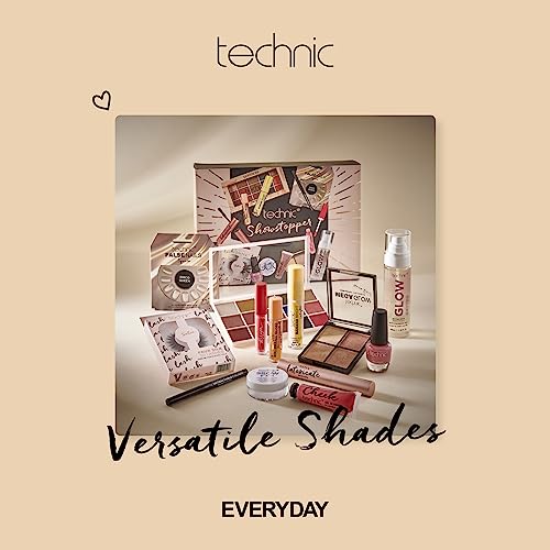 Technic 13Pc Showstopper Gift Set - A Selection of 13 Makeup Products for Eyes, Cheeks, Face, Lips & Nails in a Readymade Gift Box - Great Value Set - Vegan and Cruelty Free