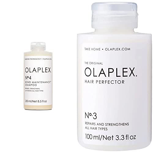 OLAPLEX No.4 Bond Maintenance Shampoo, 250ml (Pack of 1) & Hair Perfector No.3 Repairing Treatment, 100ml