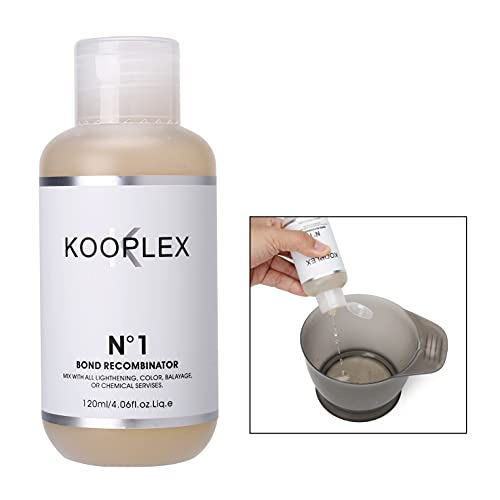 Kooplex Salon & Home Use Bond Hair Repair Treatment Kit for Damaged Bleached Hair, For use with Bleach/Colour/Perm/Keratin Treatment, Protection for All Hair Types, No.1 (120ml) & No.2 (240ml)
