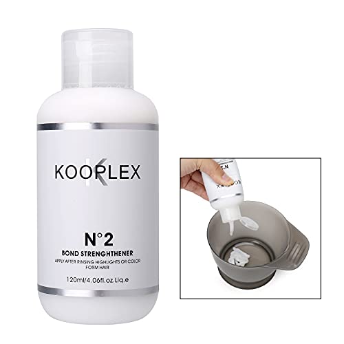 Kooplex Salon & Home Use Bond Hair Repair Treatment Kit for Damaged Bleached Hair, For use with Bleach/Colour/Perm/Keratin Treatment, Protection for All Hair Types, No.1 (120ml) & No.2 (240ml)