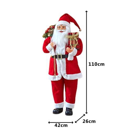 Deluxe Standing Santa Claus Xmas Decor (Mega 118cm)