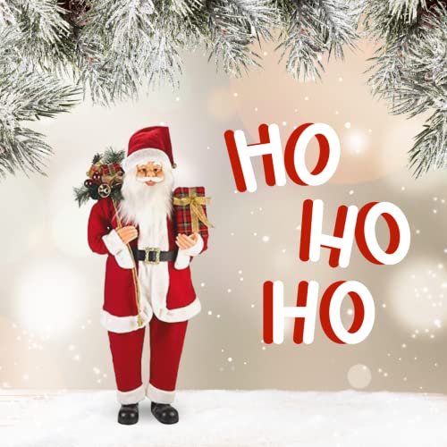 Deluxe Standing Santa Claus Xmas Decor (Mega 118cm)