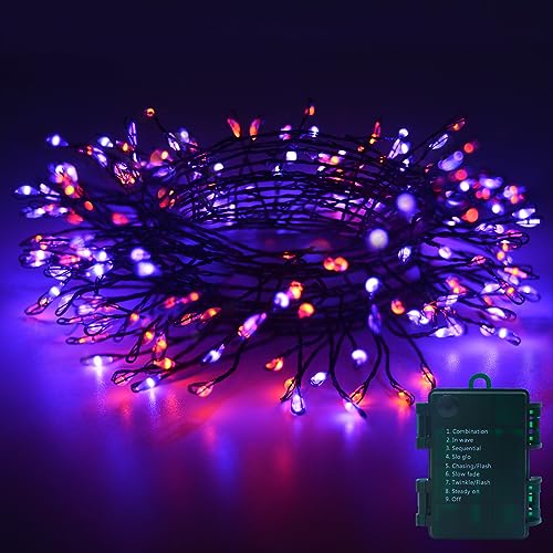 Christmas Cluster Lights, Battery Operated, 200 LEDs