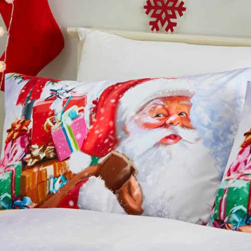 Santa & Snowy Duvet Cover Set - Double Bed