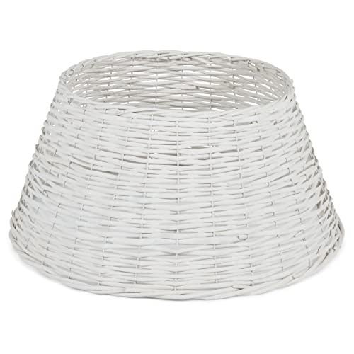 Natural Willow Christmas Tree Skirt - Hidden Storage