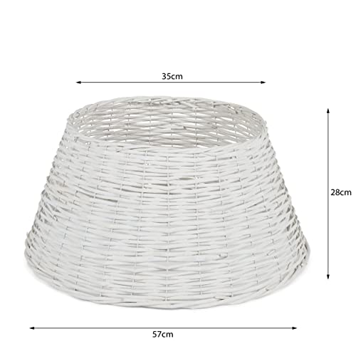 Natural Willow Christmas Tree Skirt - Hidden Storage