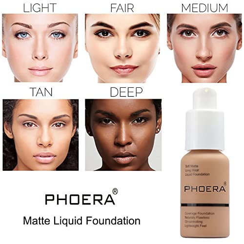 Christmas Gift: PHOERA 30ml Face Foundation, Full Coverage