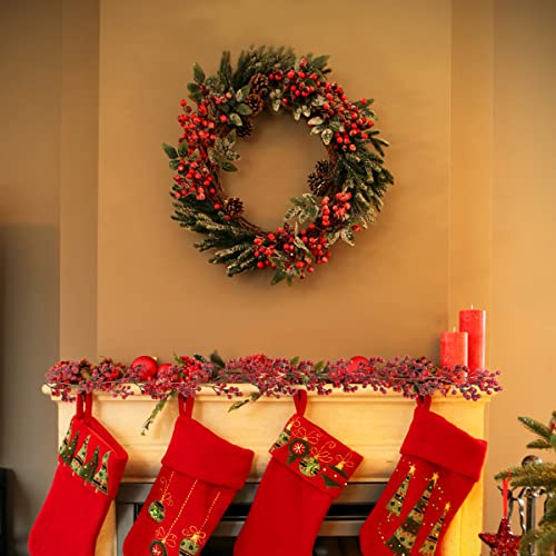 Red Berry Christmas Garland for Festive Decor