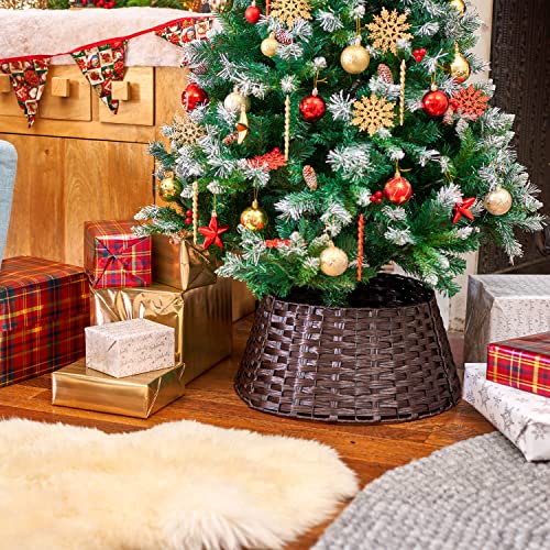 Christmas Tree Skirt - Wicker Rattan Cover