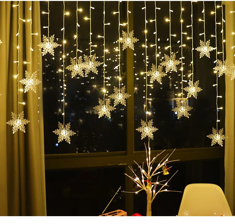 Christmas Snowflake String Lights - Indoor/Outdoor Xmas Decor