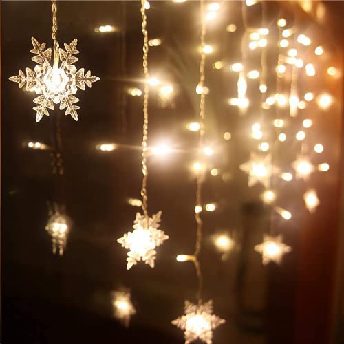 Christmas Snowflake String Lights - Indoor/Outdoor Xmas Decor
