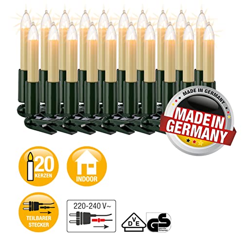 German Light Chain with Tree Candles & Spare Bulbs