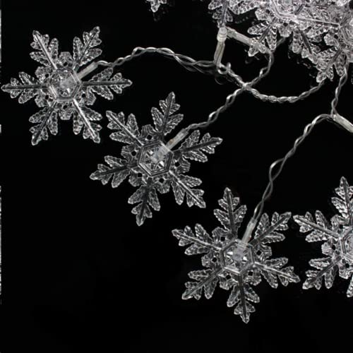 Christmas Snowflake String Lights - Indoor/Outdoor Xmas Decor