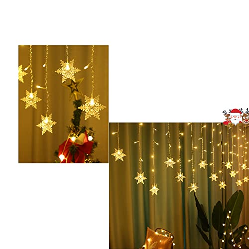 Christmas Snowflake String Lights - Indoor/Outdoor Xmas Decor