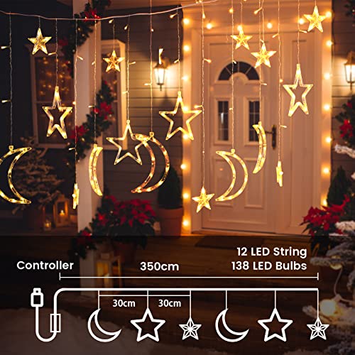 138-LED Starry Christmas Fairy Lights with Remote Control
