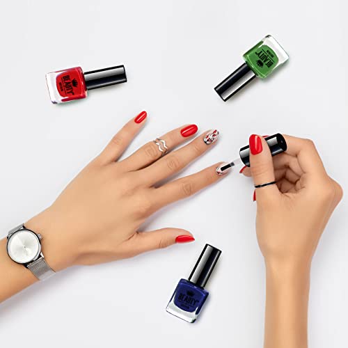 Splash 48 x Nail Polish Varnish Set 48 Different Modern Colours Quick Drying Flat Brush