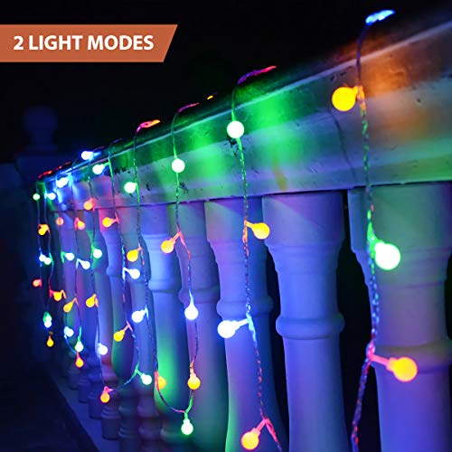 Fulighture Globe String Lights, 5M 40LEDs Ball Fairy Lights, Battery Powered, Waterproof Decoractive for Indoor Outdoor Lighting, Bedroom, Wedding, Party, Christmas, Tree Decoration(Multi-Colour)