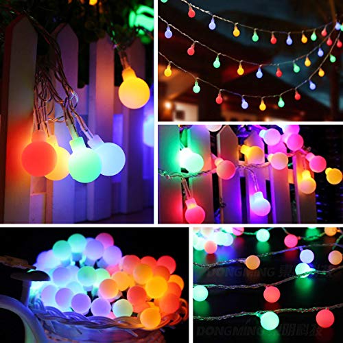 Fulighture Globe String Lights, 5M 40LEDs Ball Fairy Lights, Battery Powered, Waterproof Decoractive for Indoor Outdoor Lighting, Bedroom, Wedding, Party, Christmas, Tree Decoration(Multi-Colour)