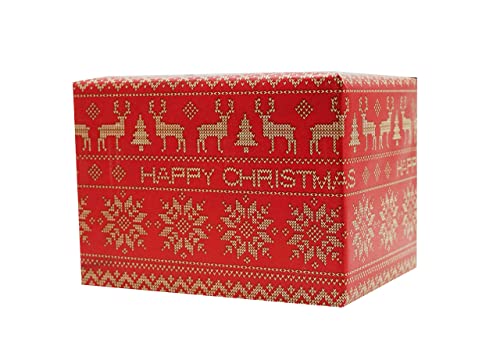 Traditional Tartan Reindeer Wrapping Paper Set - 4x4M
