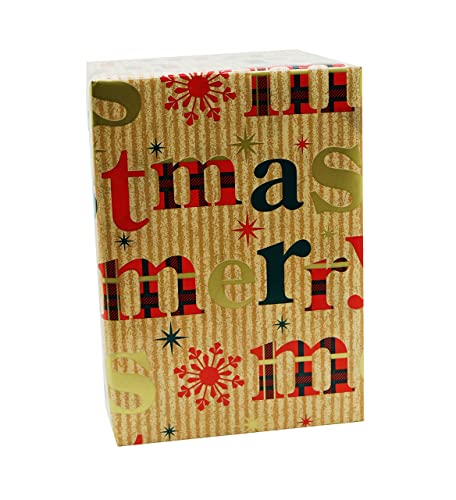 Traditional Tartan Reindeer Wrapping Paper Set - 4x4M