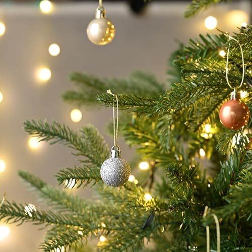 Woodland Copper and Gold Christmas Baubles Set