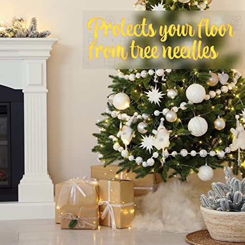 Delka Faux Fur White Christmas Tree Skirt