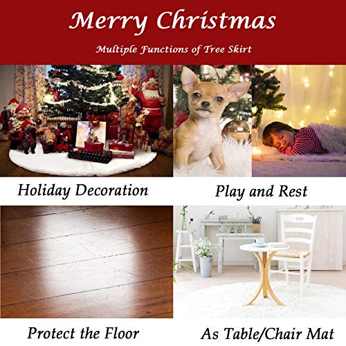 Soft Luxury Christmas Tree Skirt - 150cm White