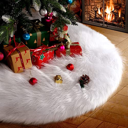 Soft Luxury Christmas Tree Skirt - 150cm White