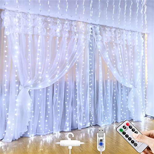Christmas Curtain Fairy Lights with Remote Control