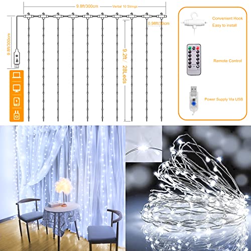 Christmas Curtain Fairy Lights with Remote Control