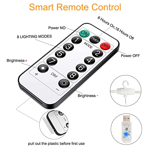 Christmas Curtain Fairy Lights with Remote Control